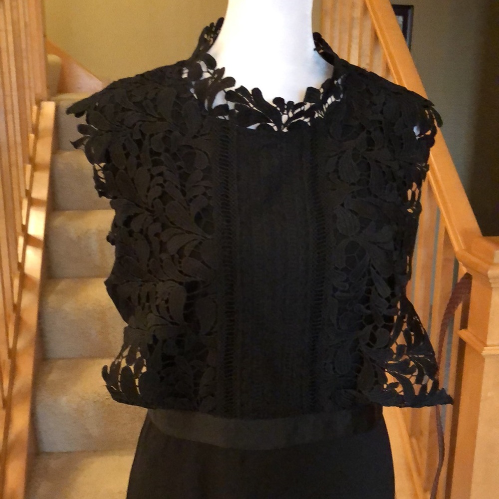 Designer black Couture classic lace top dress - Picture 4 of 11